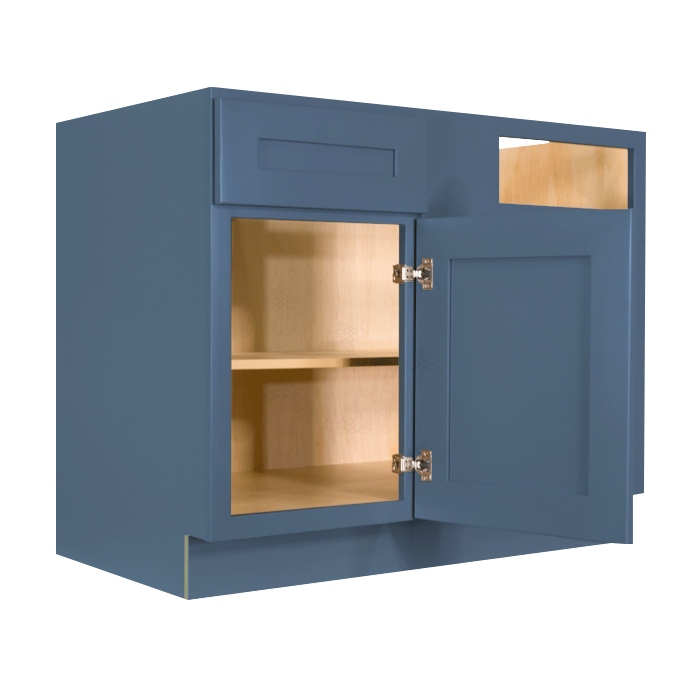 Lancaster Blue Base Blind Corner Cabinet 1 Drawer 1 Door