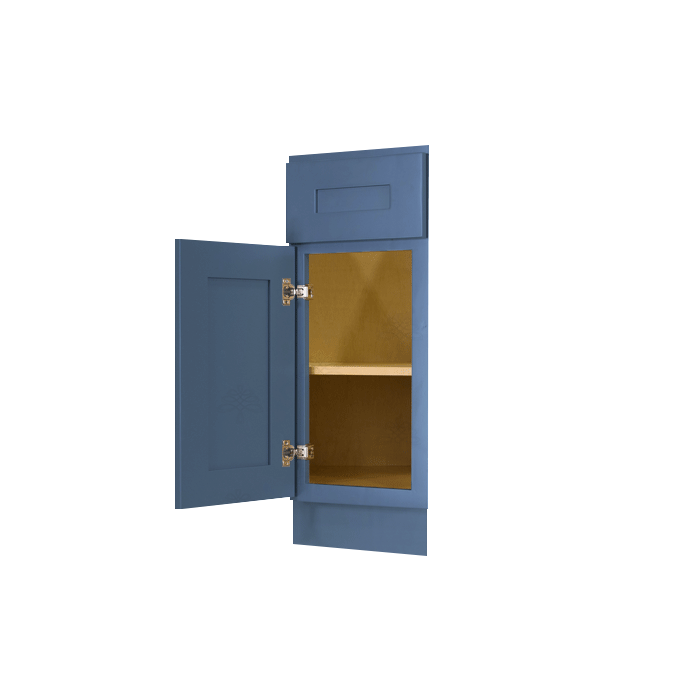 Lancaster Blue Base End Angle Cabinet 1 Fake Drawer 1 Door 1 Adjustable Shelf (Left)