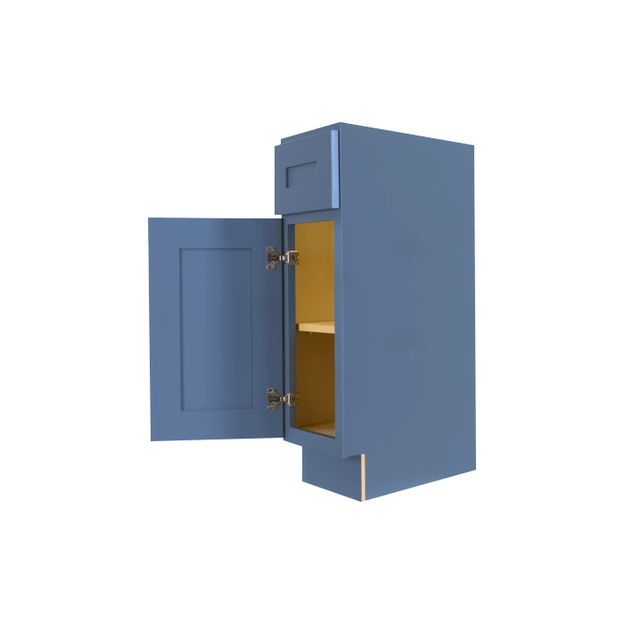 Lancaster Blue Base End Angle Cabinet 1 Fake Drawer 1 Door 1 Adjustable Shelf (Left)