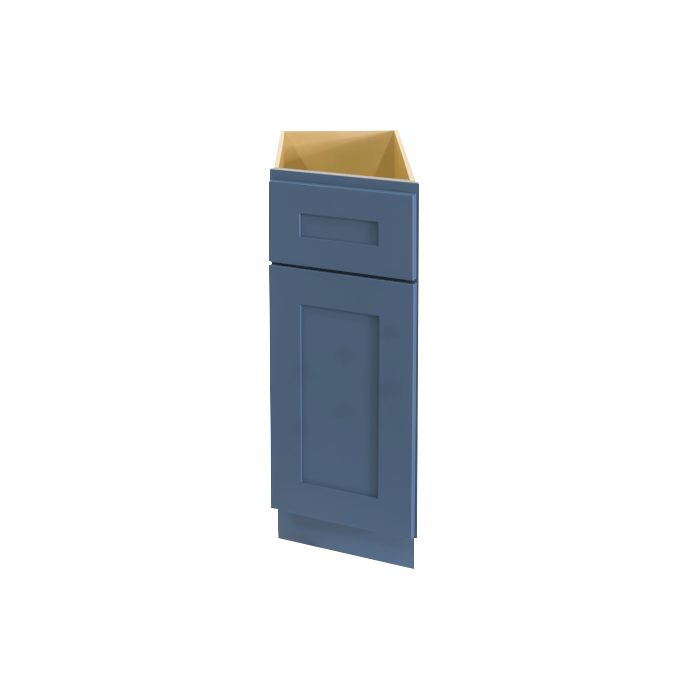 Lancaster Blue Base End Angle Cabinet 1 Fake Drawer 1 Door 1 Adjustable Shelf (Left)
