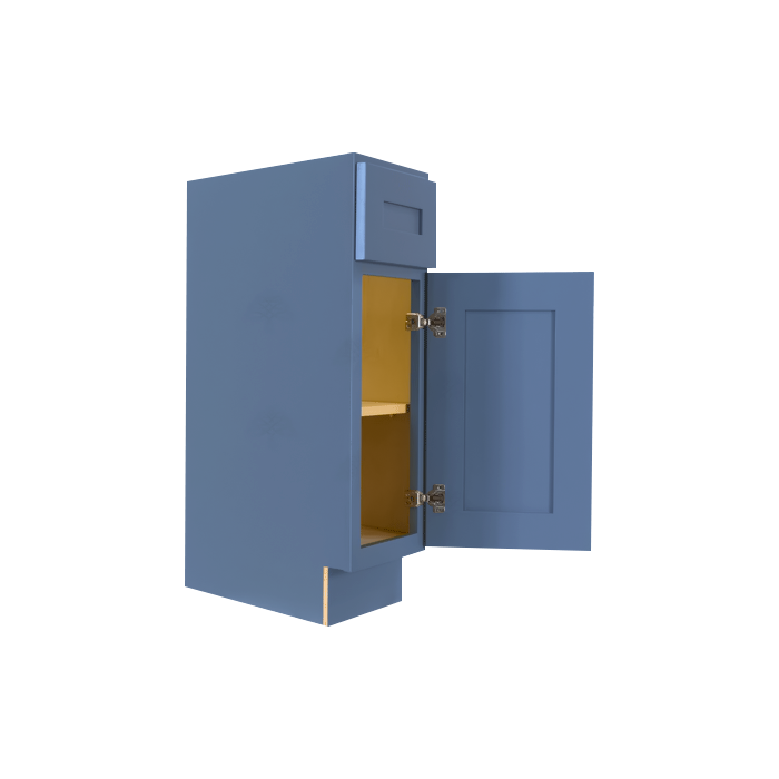 Lancaster Blue Base End Angle Cabinet 1 Fake Drawer 1 Door Adjustable Shelf (Right)