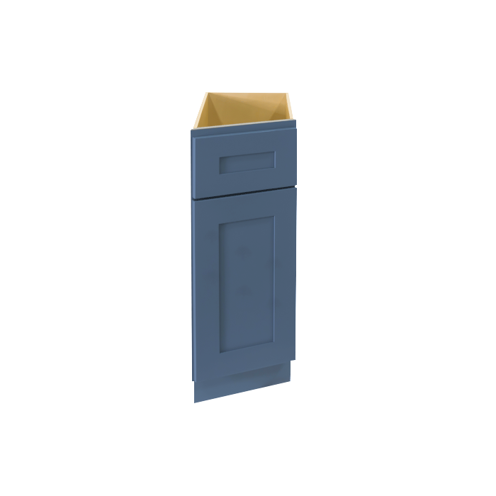 Lancaster Blue Base End Angle Cabinet 1 Fake Drawer 1 Door Adjustable Shelf (Right)