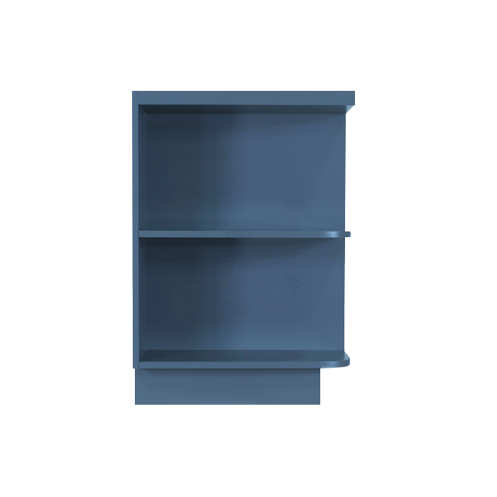 Lancaster Blue Base Open End Shelf 12 inch No Door 1 Fixed Shelf (Left)