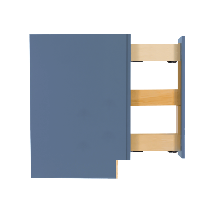 Lancaster Series Blue Shaker Base Spice Rack Cabinet With Under-Mount Upgrade