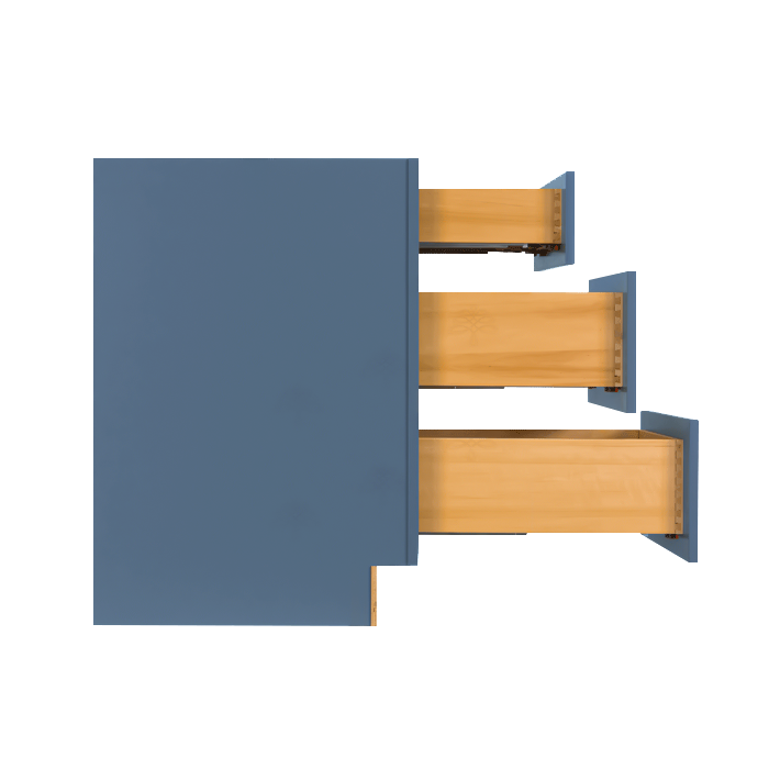 Lancaster Blue Base Drawer Cabinet 3 Drawers