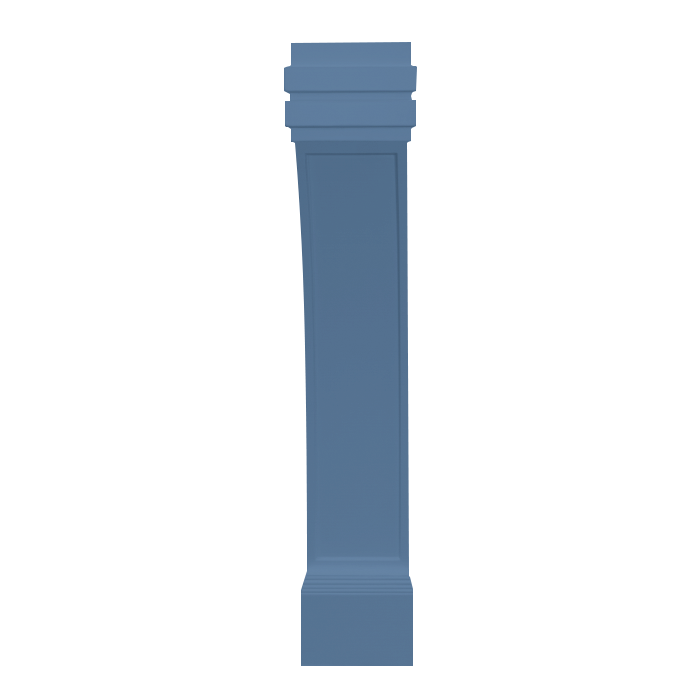 Lancaster Series Blue Shaker Cabinet Deco Leg Flat Design