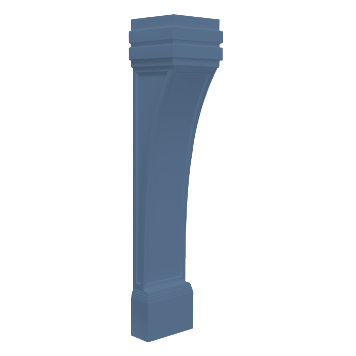 Lancaster Series Blue Shaker Cabinet Deco Leg Flat Design