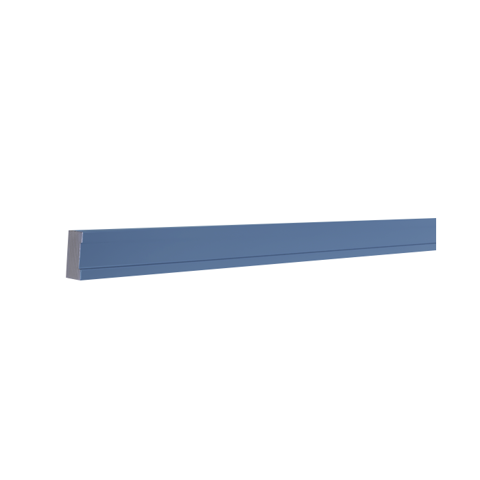Lancaster Series Blue Shaker Cabinet Fluted Square Post