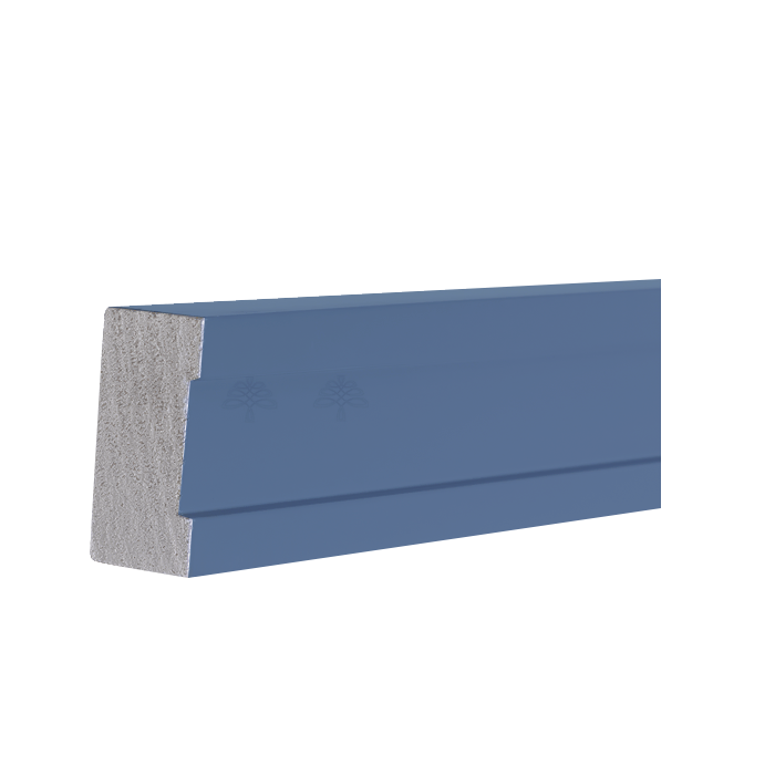 Lancaster Series Blue Shaker Cabinet Fluted Square Post