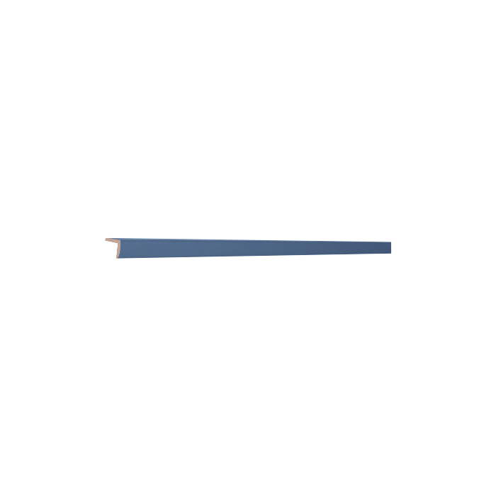 Lancaster Series Blue Shaker Cabinet Outside Corner Molding 8 ft