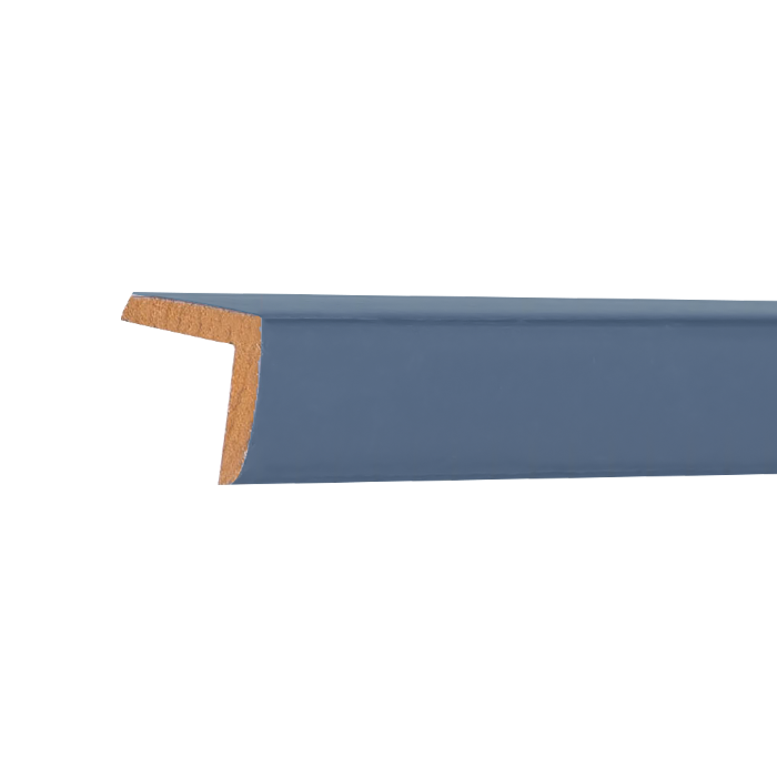 Lancaster Series Blue Shaker Cabinet Outside Corner Molding 8 ft