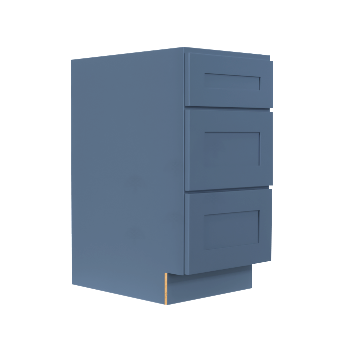 Lancaster Blue Vanity Drawer Base Cabinet 3 Drawers