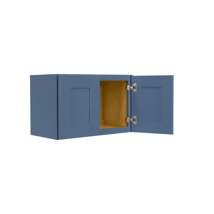Lancaster Blue Wall Cabinet 2 Doors No Shelf