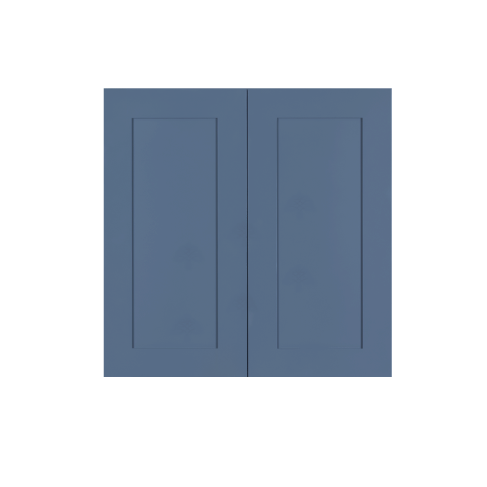 Lancaster Blue Wall Cabinet 2 Doors 2 Adjustable Shelves With 30-inch Height
