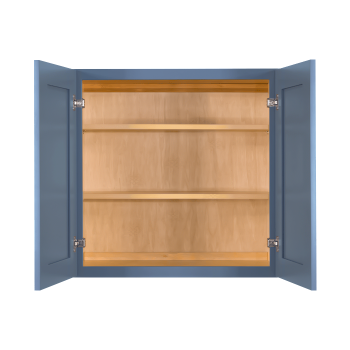 Lancaster Blue Wall Cabinet 2 Doors 2 Adjustable Shelves With 30-inch Height