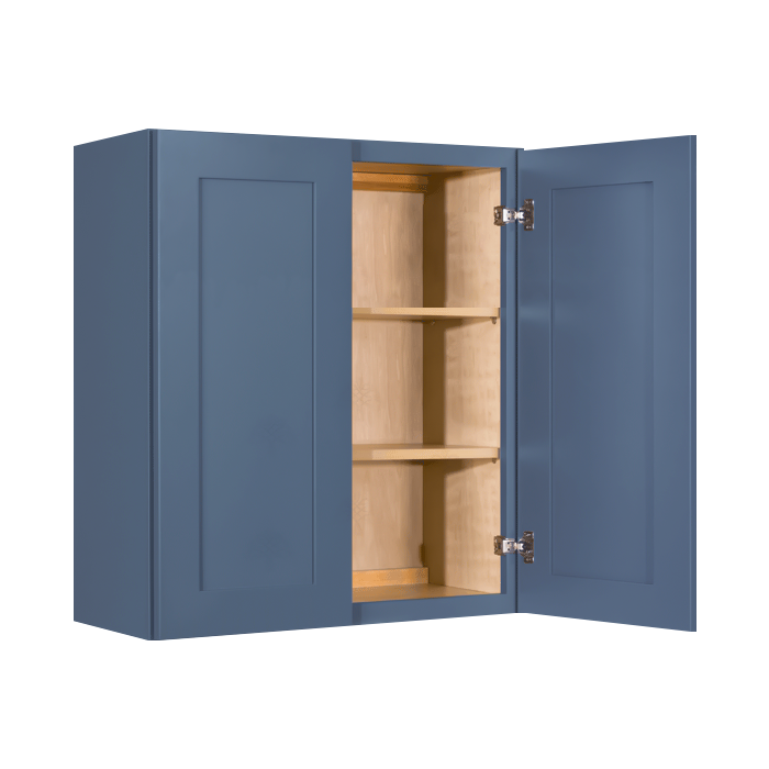 Lancaster Blue Wall Cabinet 2 Doors 2 Adjustable Shelves