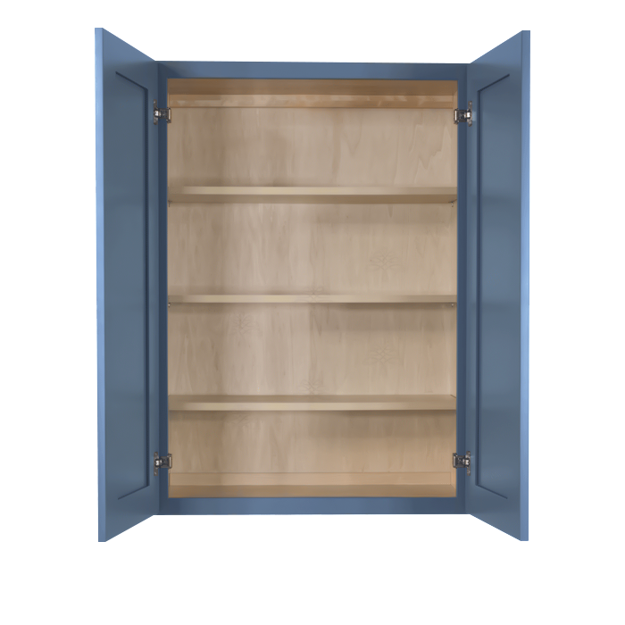 Lancaster Blue Wall Cabinet 2 Doors 3 Adjustable Shelves