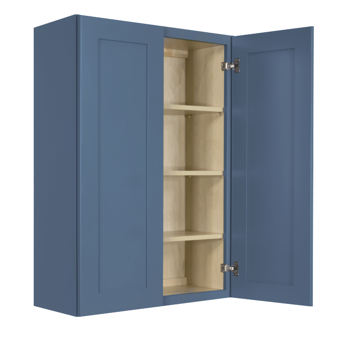 Lancaster Blue Wall Cabinet 2 Doors 3 Adjustable Shelves