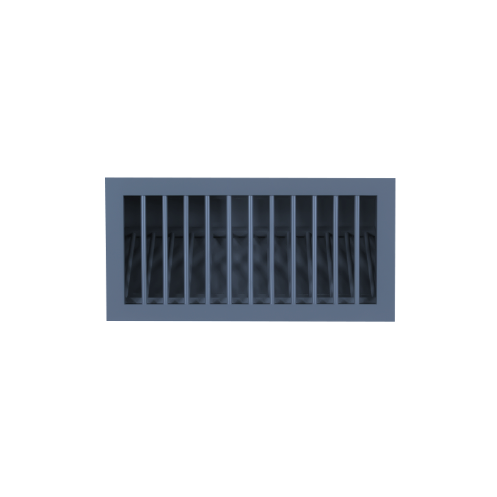 Lancaster Blue Wall Dish Holder Cabinet