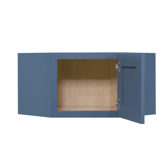 Lancaster Blue Wall Diagonal Cabinet 1 Door No Shelf