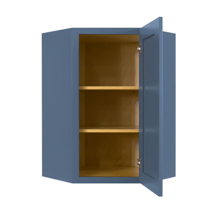 Lancaster Blue Wall Diagonal Corner 1 Door 2 Adjustable Shelves