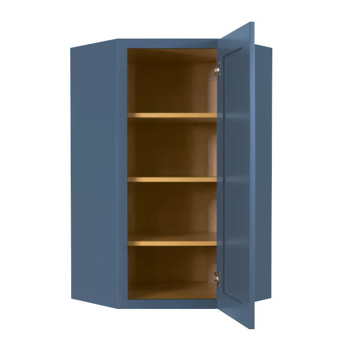 Lancaster Blue Wall Diagonal Corner 1 Door 3 Adjustable Shelves