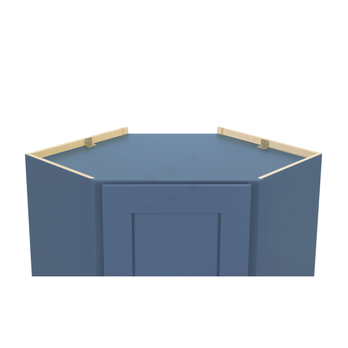 Lancaster Blue Wall Diagonal Corner 1 Door 3 Adjustable Shelves
