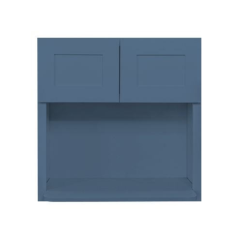 Lancaster Blue Wall Microwave Cabinet 2 Doors No Shelf