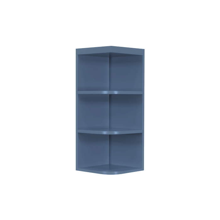 Lancaster Blue Wall Open End Shelf No Door 2 Fixed Shelves (Right)