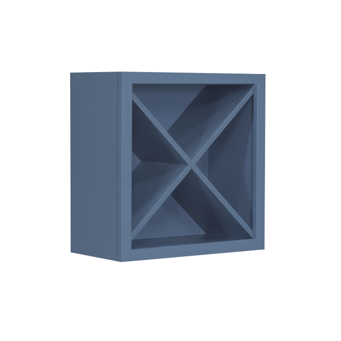 Lancaster Blue Shaker Wall Wine Rack X Cabinet