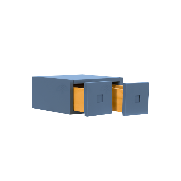 Lancaster Blue Wall Small Drawer Cabnet 2 Drawers