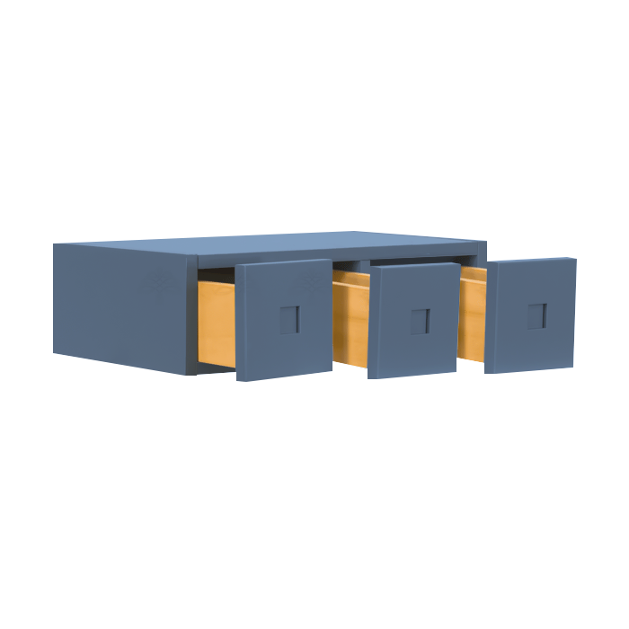 Lancaster Blue Wall Small Drawer Cabnet 3 Drawers