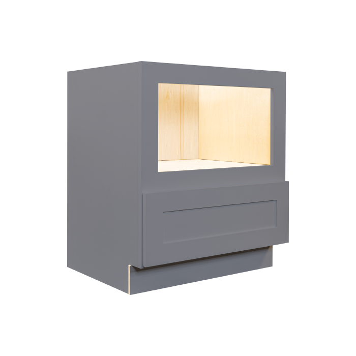 Lancaster Gray Shaker Base Microwave with Drawer Cabinet