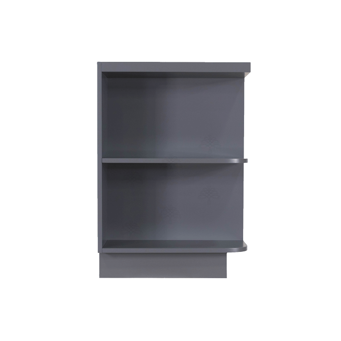 Lancaster Gray Base Open End Shelf 12 inch No Door 1 Fixed Shelf (Left)
