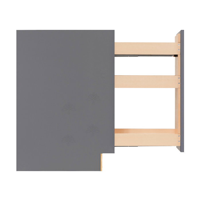 Lancaster Series Gray Shaker Base Spice Rack Cabinet