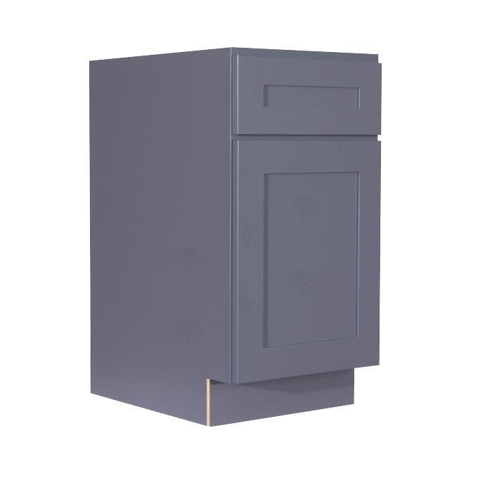 Lancaster Series Gray Shaker Base Waste Basket Cabinet