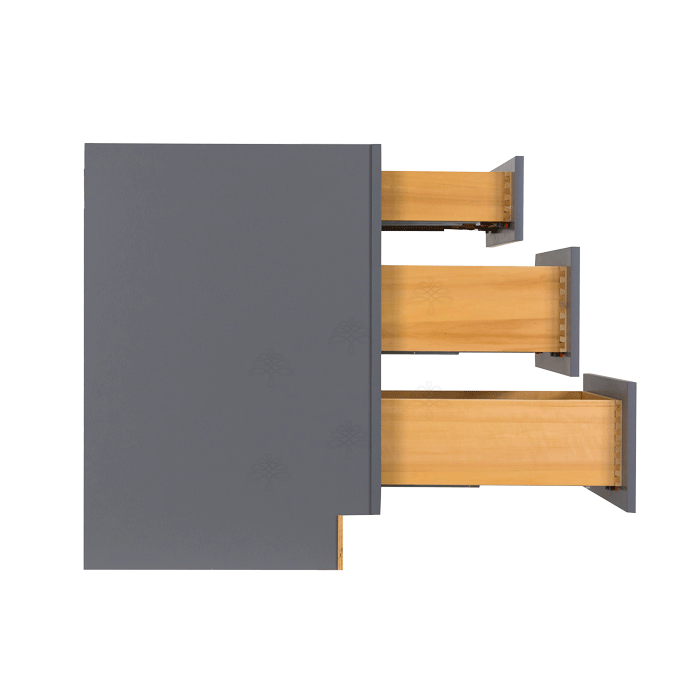 Lancaster Gray Base Drawer Cabinet 3 Drawers