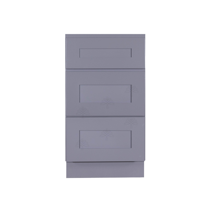 Lancaster Gray Vanity Drawer Base Cabinet 3 Drawers