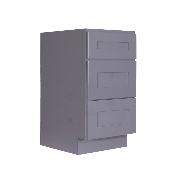 Lancaster Gray Vanity Drawer Base Cabinet 3 Drawers