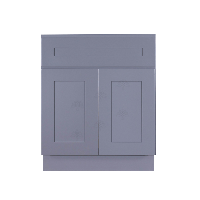 Lancaster Gray Vanity Sink Base Cabinet 1 Dummy Drawer 2 Doors