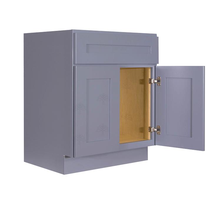 Lancaster Gray Vanity Sink Base Cabinet 1 Dummy Drawer 2 Doors