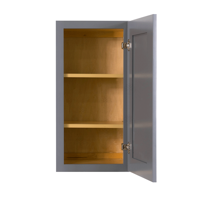 Lancaster Gray Wall Cabinet 1 Door 2 Adjustable Shelves