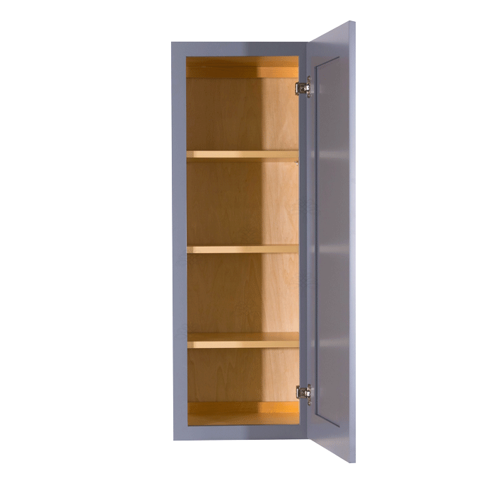 Lancaster Gray Wall Cabinet 1 Door 3 Adjustable Shelves