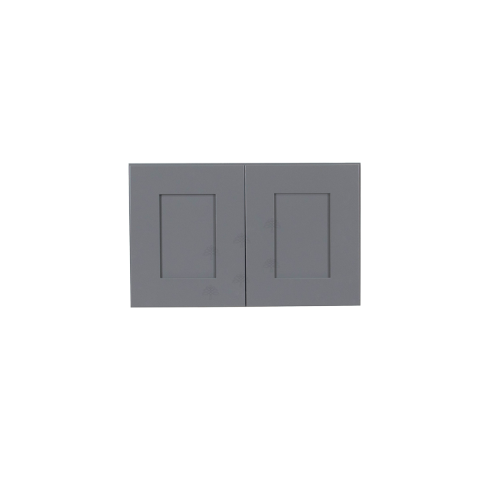 Lancaster Gray Wall Cabinet 2 Doors No Shelf