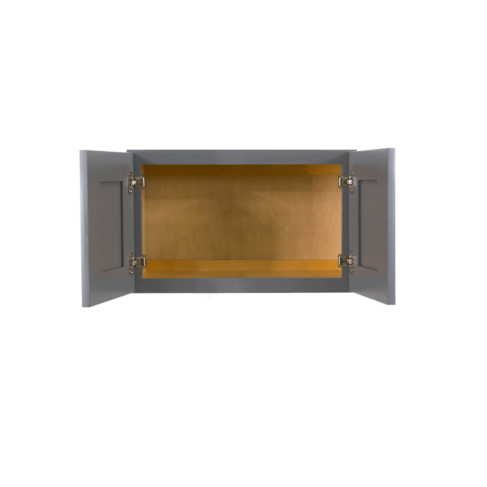Lancaster Gray Wall Cabinet 2 Doors No Shelf