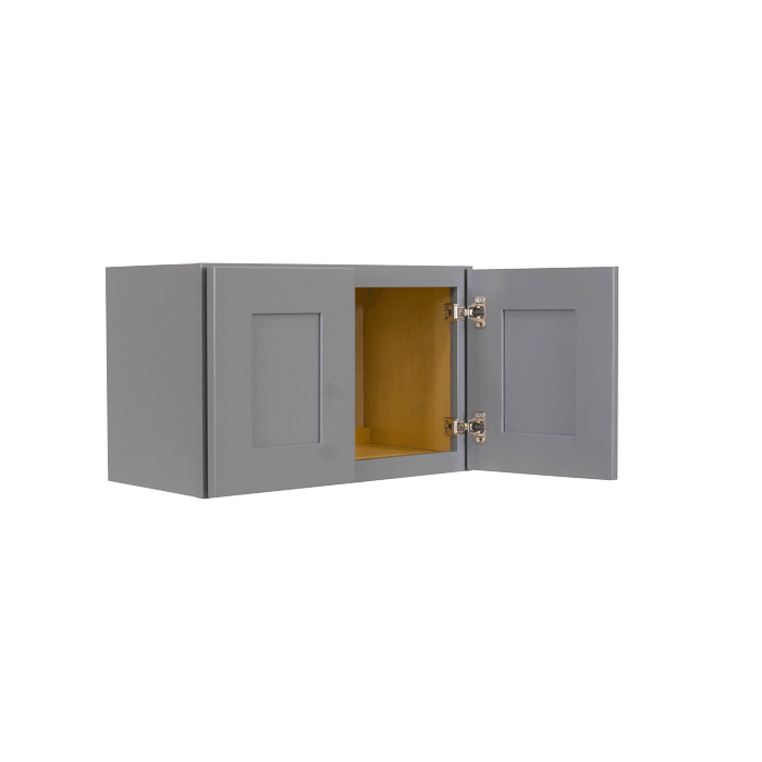 Lancaster Gray Wall Cabinet 2 Doors No Shelf