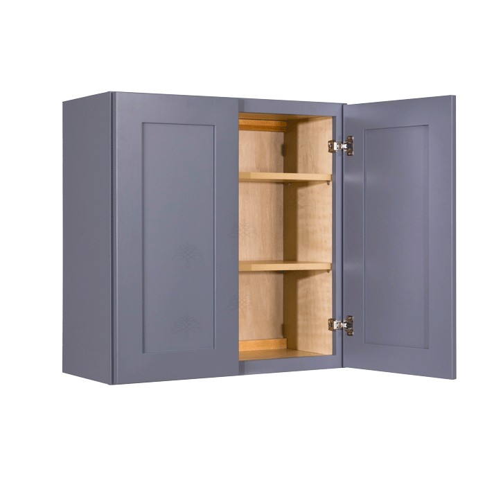 Lancaster Gray Wall Cabinet 2 Doors 2 Adjustable Shelves