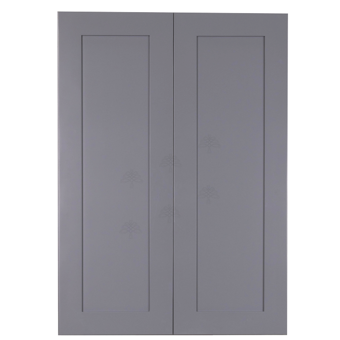 Lancaster Gray Wall Cabinet 2 Doors 3 Adjustable Shelves