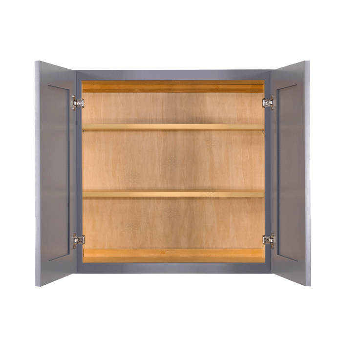 Lancaster Gray Wall Cabinet 2 Doors 2 Adjustable Shelves With 30-inch Height