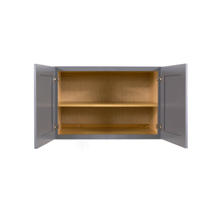 Lancaster Gray Wall Cabinet 2 Doors 1 Adjustable Shelf